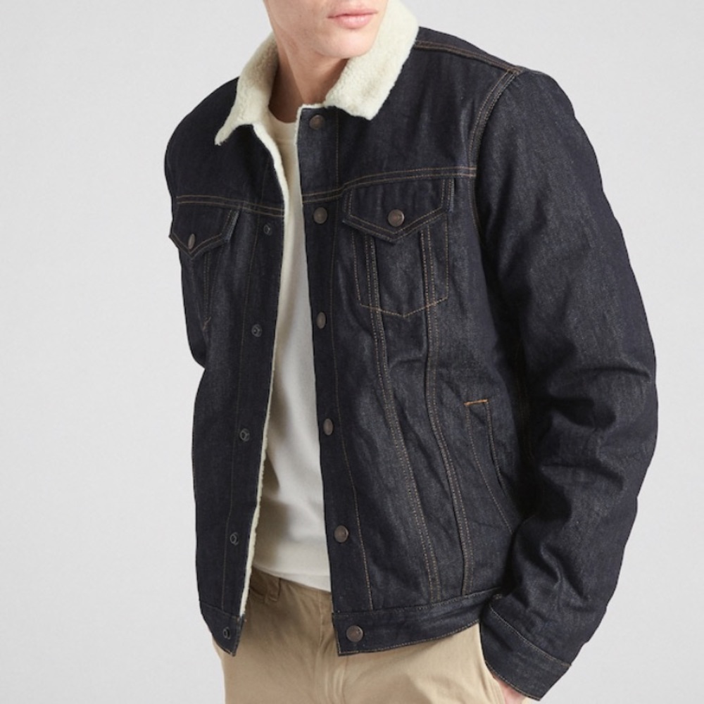 NEW‼️ Gap Men’s Sherpa Lined Denim Jacket